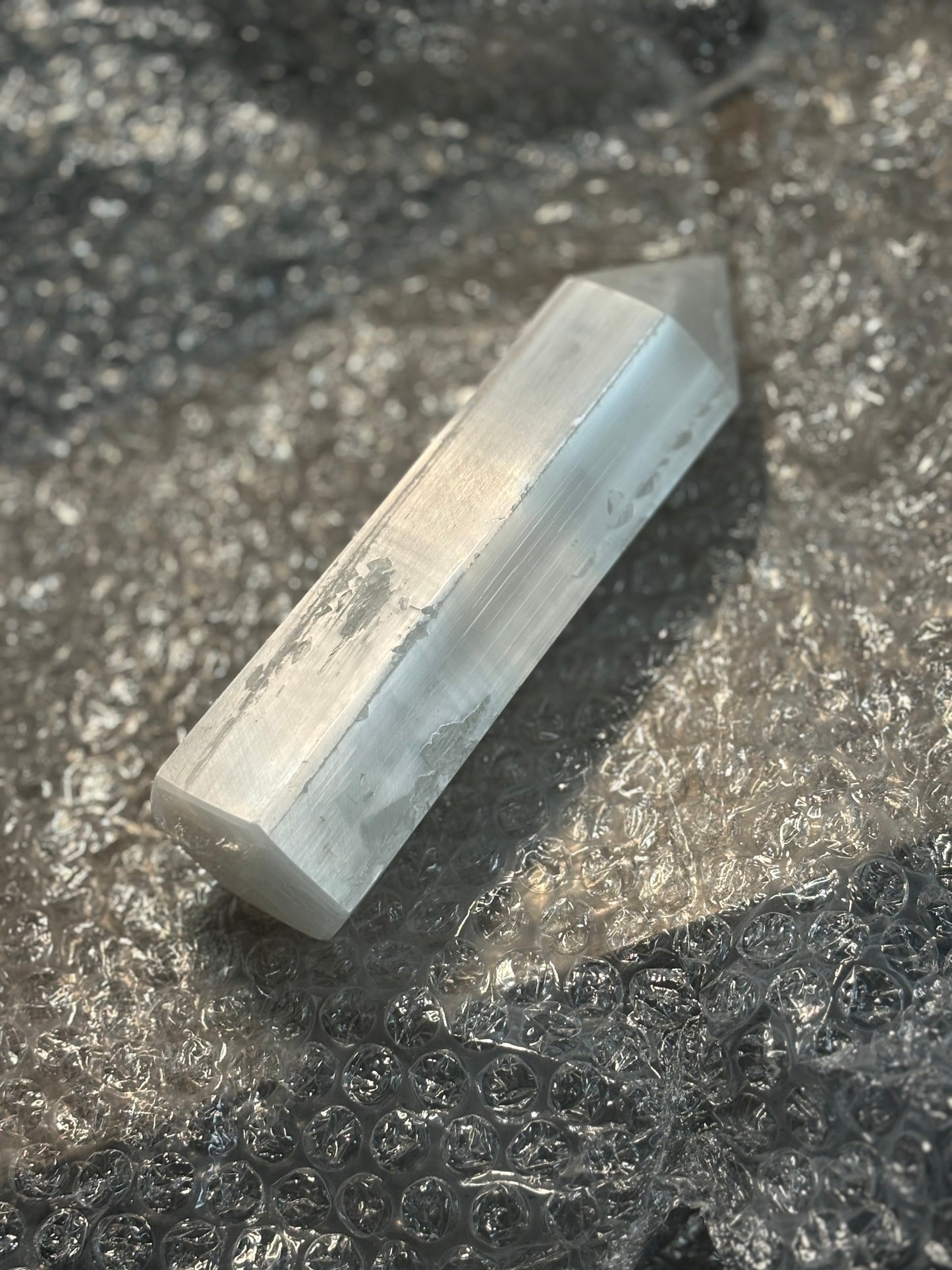 Selenite Point 6-sided